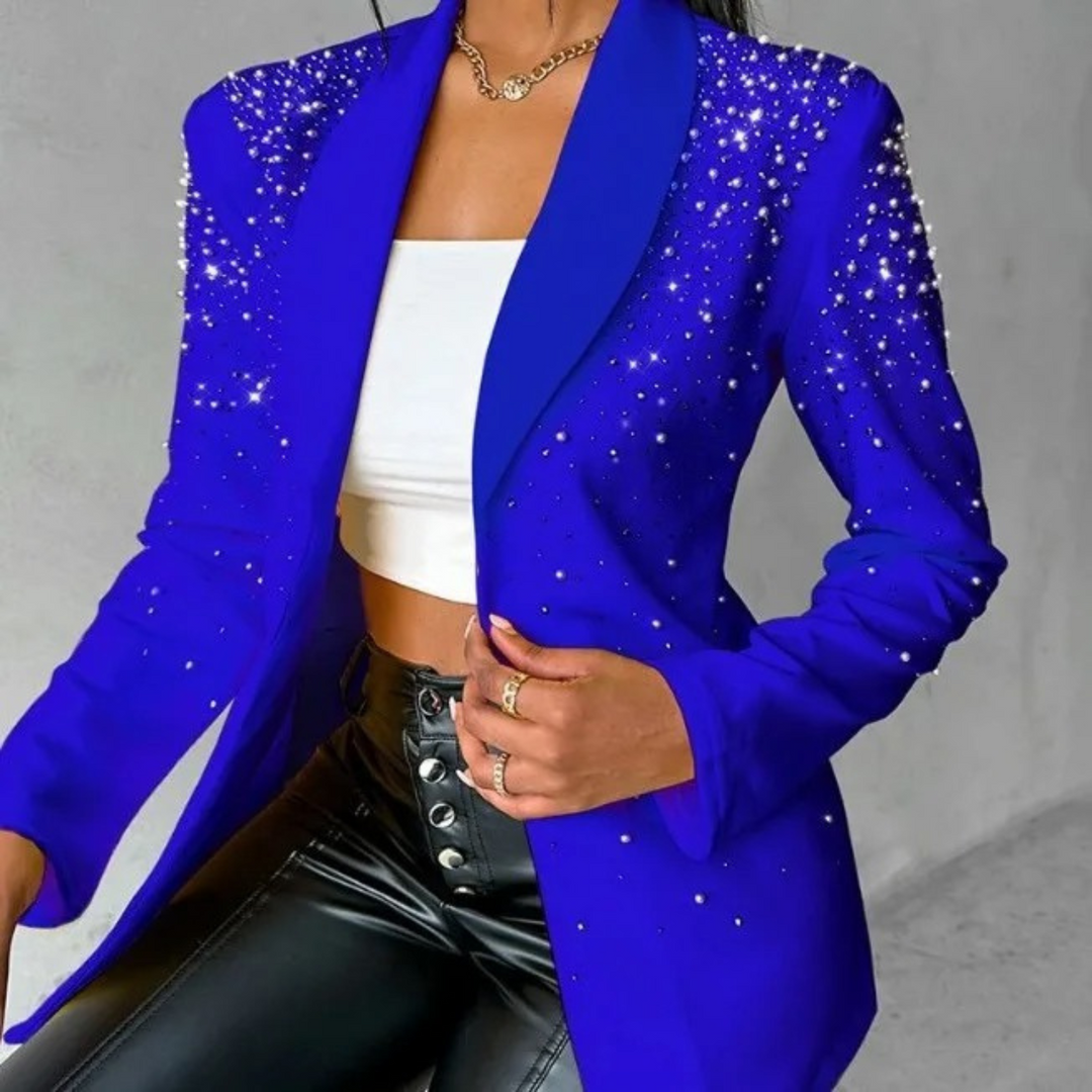 Iris Pearl Trim Blazer