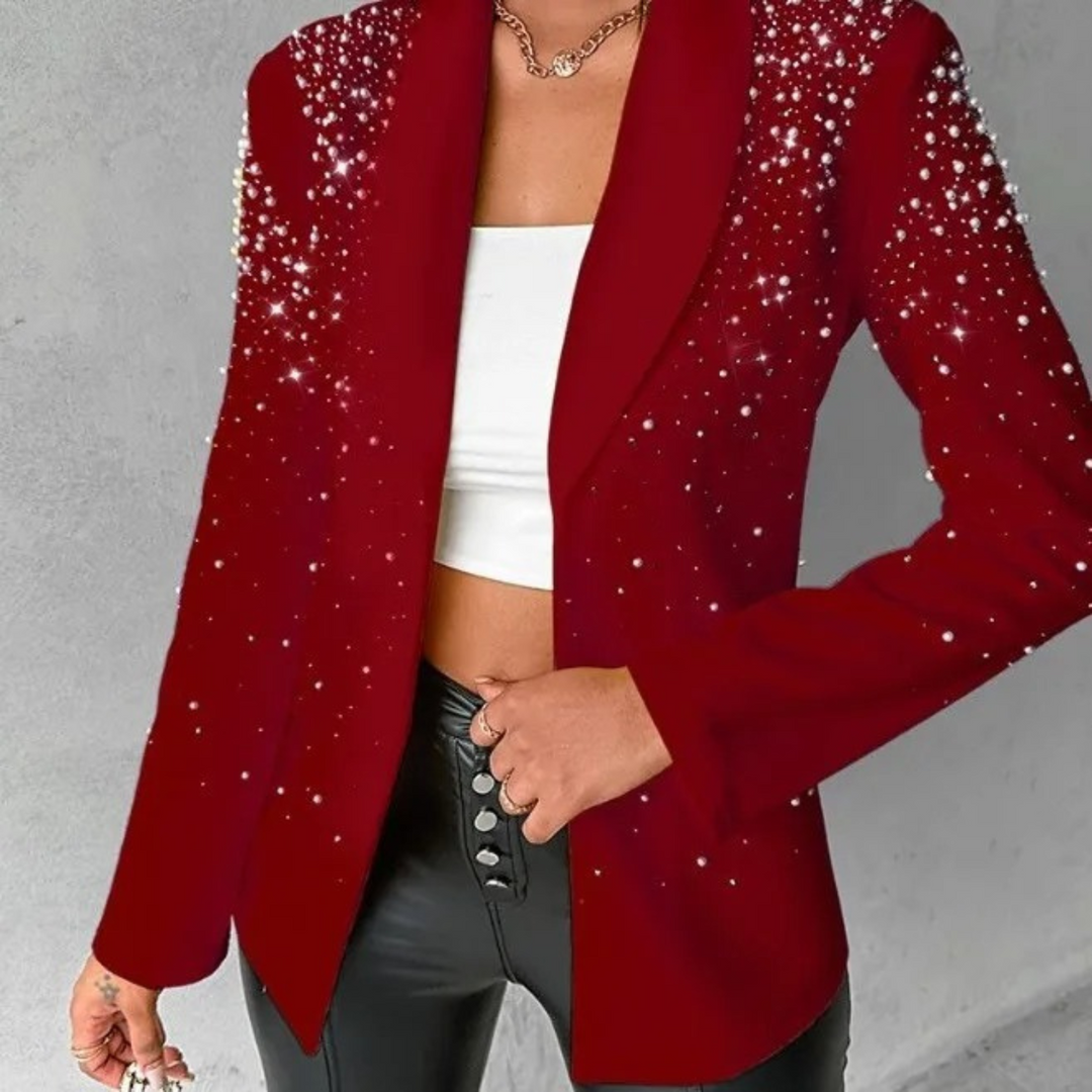 Iris Pearl Trim Blazer