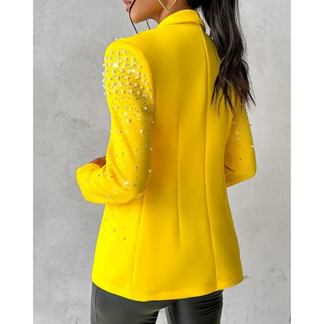Iris Pearl Trim Blazer