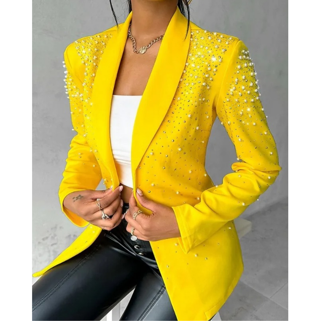 Iris Pearl Trim Blazer