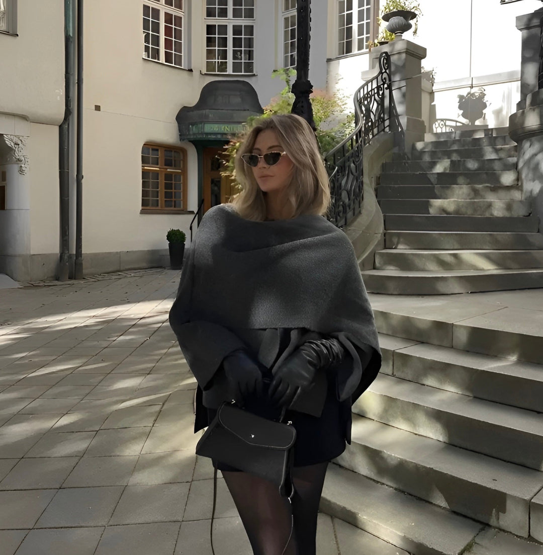 Zuzanna Asymmetrical Hem Poncho