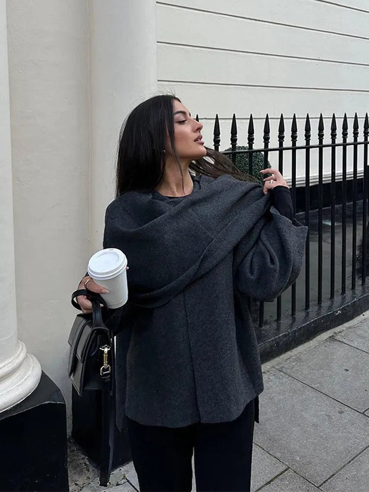 Zuzanna Asymmetrical Hem Poncho