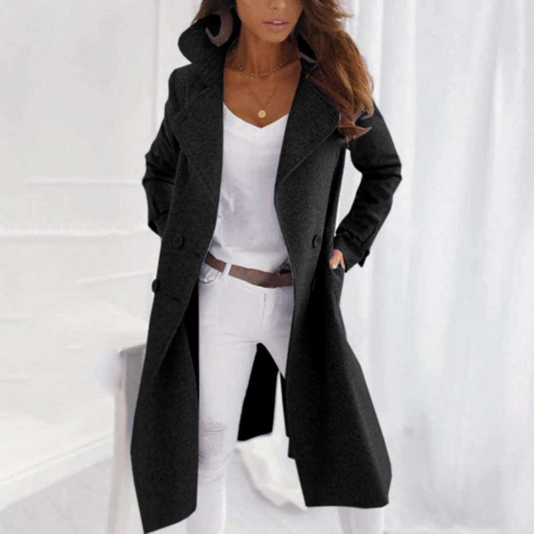 Nathalie Turned Up Collar Coat