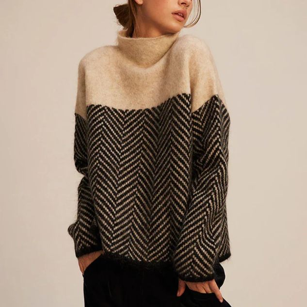 Astoria Herringbone Knit Sweater