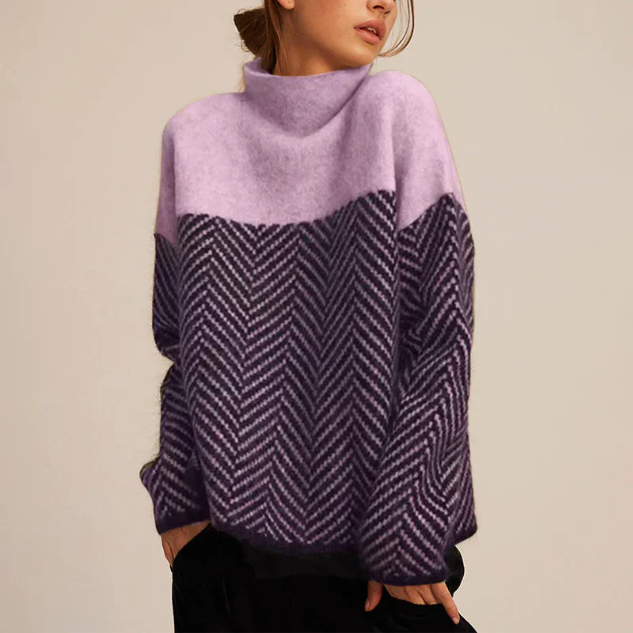 Astoria Herringbone Knit Sweater