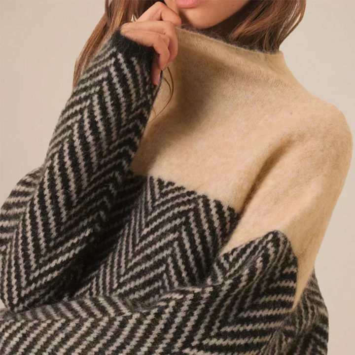Astoria Herringbone Knit Sweater