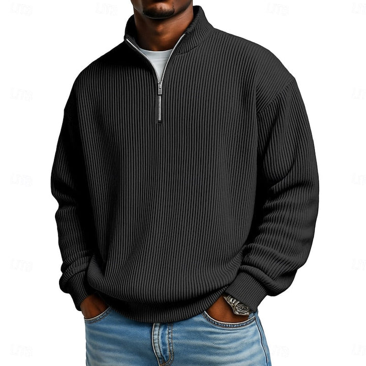 Dexter Ribbed Quarter-Zip Pullover