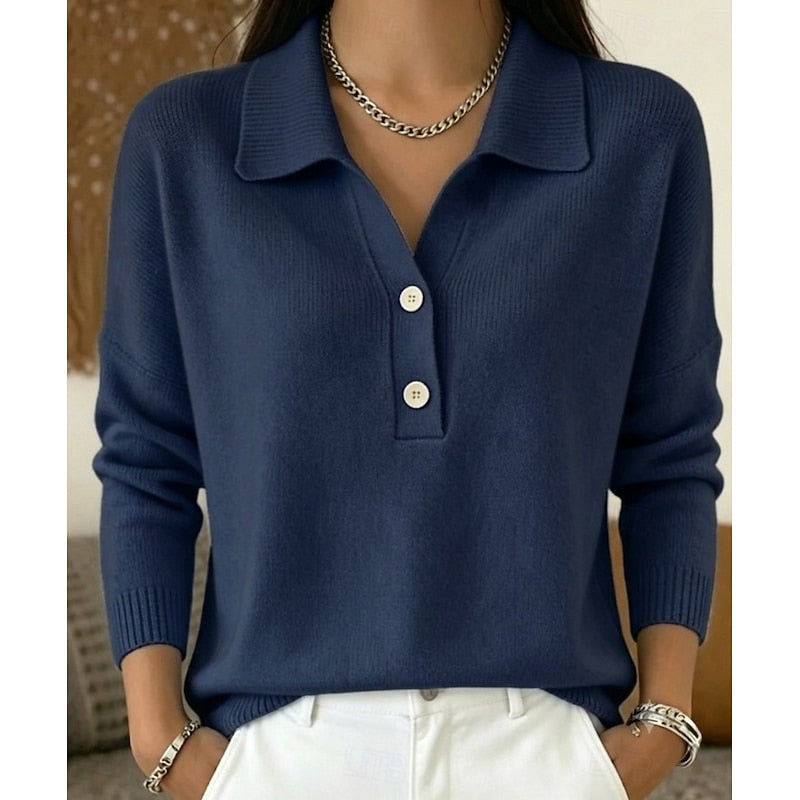 Marena Button Polo Sweater